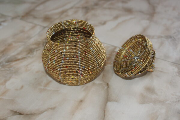 Ornate Bead Basket - Image 3